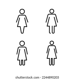 Weibliche Ikone Vektor für Web- und mobile App. Frauenzeichen und Frauensymbol