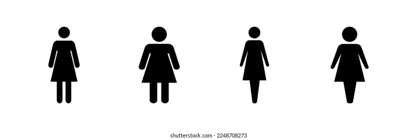 Weibliche Ikone Vektor für Web- und mobile App. Frauenzeichen und Frauensymbol