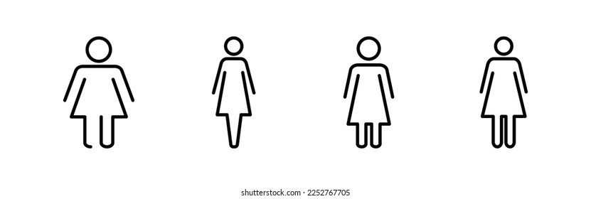 Weibliche Ikone Vektor für Web- und mobile App. Frauenzeichen und Frauensymbol