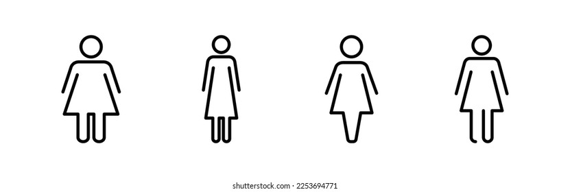 Vector de icono femenino para la web y la aplicación móvil. signo de mujer y símbolo