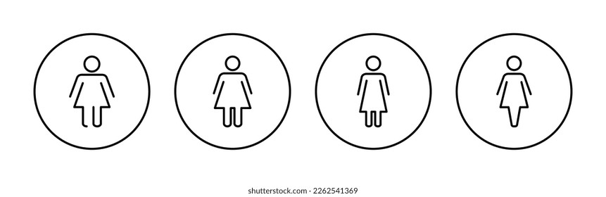 Vector de icono femenino para la web y la aplicación móvil. signo de mujer y símbolo