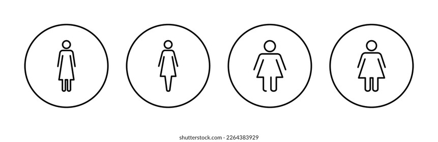 Vector de icono femenino para la web y la aplicación móvil. signo de mujer y símbolo