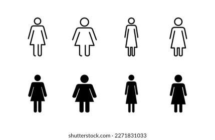 Female icon vector for web and mobile app. woman sign and symbol