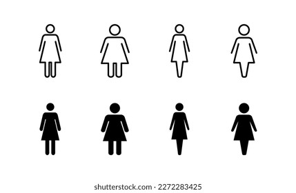Weibliche Ikone Vektor für Web- und mobile App. Frauenzeichen und Frauensymbol