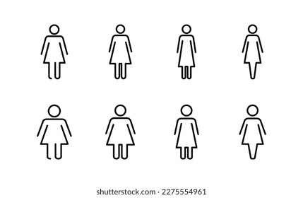 Female icon vector for web and mobile app. woman sign and symbol