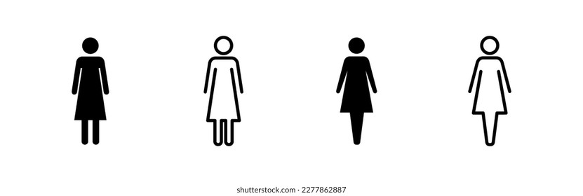 Weibliche Ikone Vektor für Web- und mobile App. Frauenzeichen und Frauensymbol