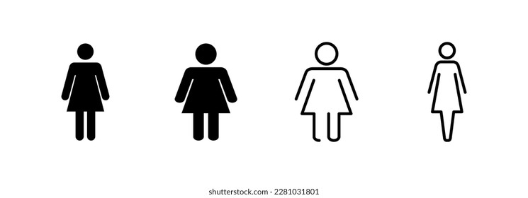 Female icon vector for web and mobile app. woman sign and symbol