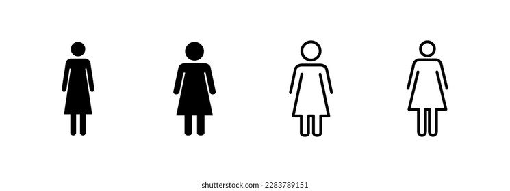 Vector de icono femenino para la web y la aplicación móvil. signo de mujer y símbolo
