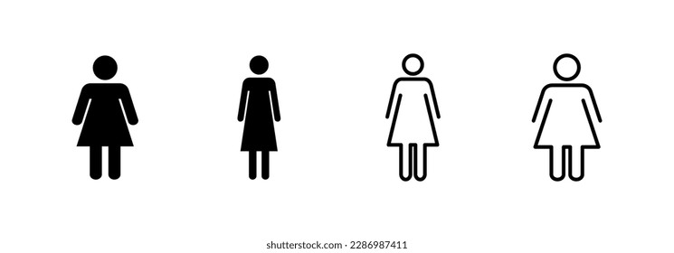 Weibliche Ikone Vektor für Web- und mobile App. Frauenzeichen und Frauensymbol