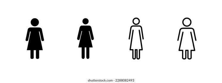 Female icon vector for web and mobile app. woman sign and symbol