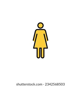 Female icon vector for web and mobile app. woman sign and symbol