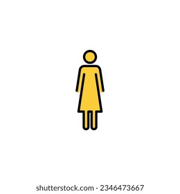 Vector de icono femenino para la web y la aplicación móvil. signo de mujer y símbolo