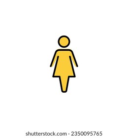 Weibliche Ikone Vektor für Web- und mobile App. Frauenzeichen und Frauensymbol