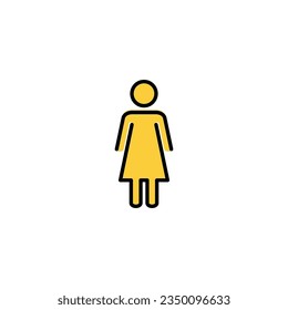 Vector de icono femenino para la web y la aplicación móvil. signo de mujer y símbolo