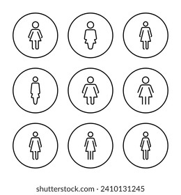 Female icon vector. woman sign and symbol