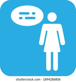 Female icons communicating for your website and presentation purposes