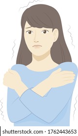 Weibliche Illustration / Kälte / Vektorgrafik