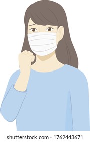 Female illustration / mask / Vector