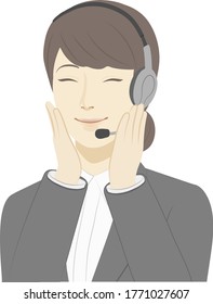 Female illustration / very pleased