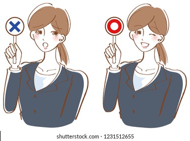 Female Incorrect answer Correct answer Set Illustration Woman