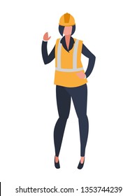 female industrial worker character