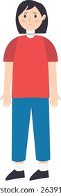 Female Injury and Pain Illustration in Flat Cartoon Design. Isolated Vector Character