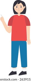 Female Injury and Pain Illustration in Flat Cartoon Design. Isolated Vector Character