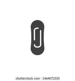 Female intimate hygiene vector icon. Sanitary Napkin filled flat sign for mobile concept and web design. Women hygiene pad glyph icon. Symbol, logo illustration. Vector graphics