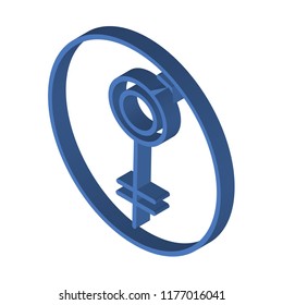Female isometric left top view 3D icon