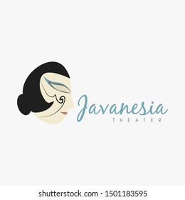 Female Javanesia Theater - Java mask logo of the theater studio group