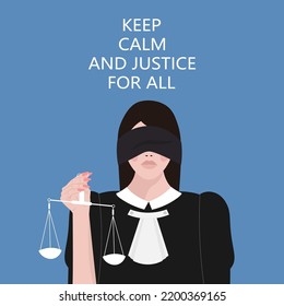 Female judge flat color vector character. Law, justice. 