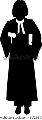 Female judge silhouette