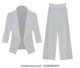 Female jumper and pants. vector illustration	