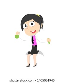 Female Lab Vector Illustration Design