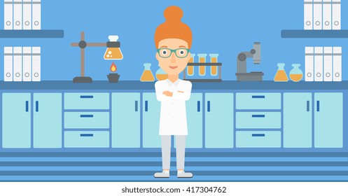 Female laboratory assistant.