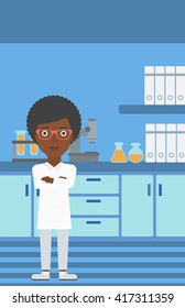 Female laboratory assistant.