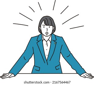 Female lawyer making a statement