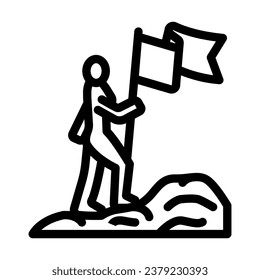 female leadership feminism woman line icon vector. female leadership feminism woman sign. isolated contour symbol black illustration
