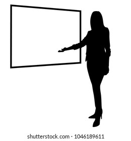 Female lecturer, lecture, speech for audience