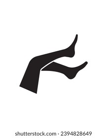 weibliches Beinsymbol, Vektorsymbol mit der besten flachen Ikone.