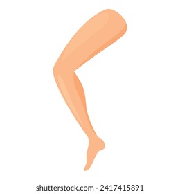 Female leg surgery icon cartoon vector. Human health. Care woman slim