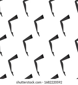 Female legs pattern, background with tights or pantyhose, beauty vector illustration, seamless black and white pattern for fabric, textile or wallpaper
