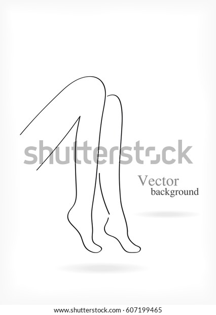 Female Legs Sexually Young Logotype Stock Vector Royalty Free 607199465 