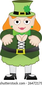 Female leprechaun smiling