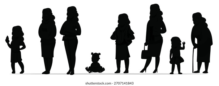 caráter vetor do ciclo de vida feminino crescimento humano e