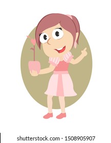 female like pink vector illustration