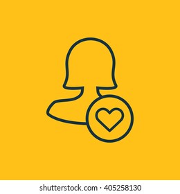 Female like user icon
