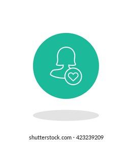 Female like user icon