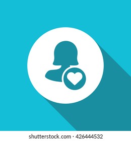 Female like user icon