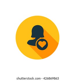 Female like user icon